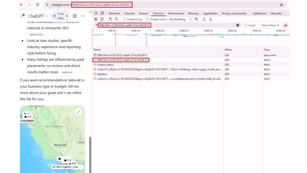 Copy the unique conversation ID from the URL